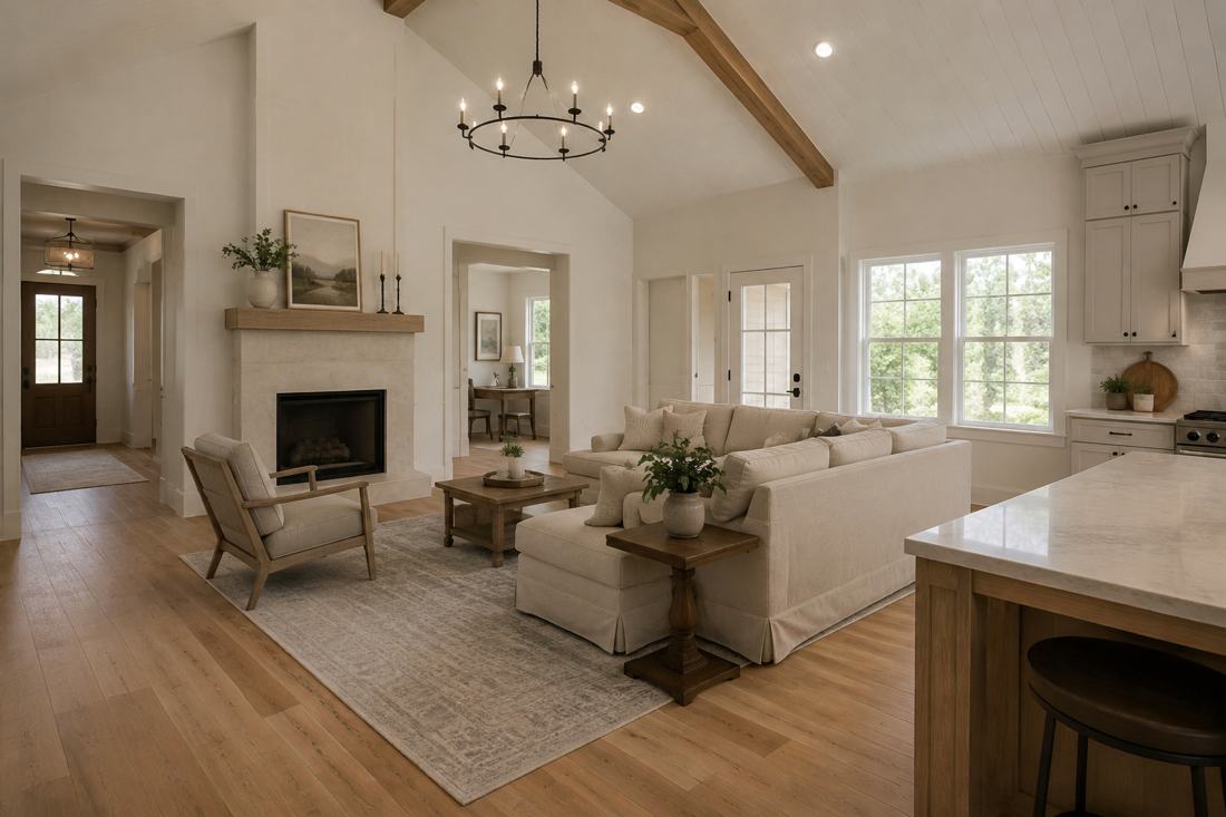 Great room — concept rendering